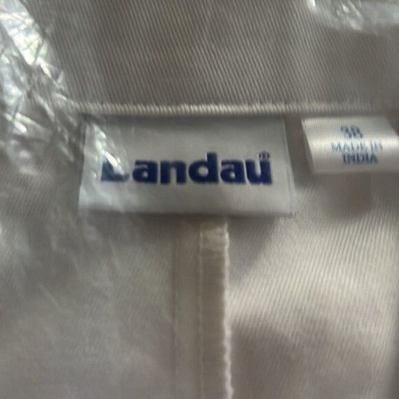 Landau Full-Length White Twill Lab Coat, Size 38 NEW - Picture 2 of 4
